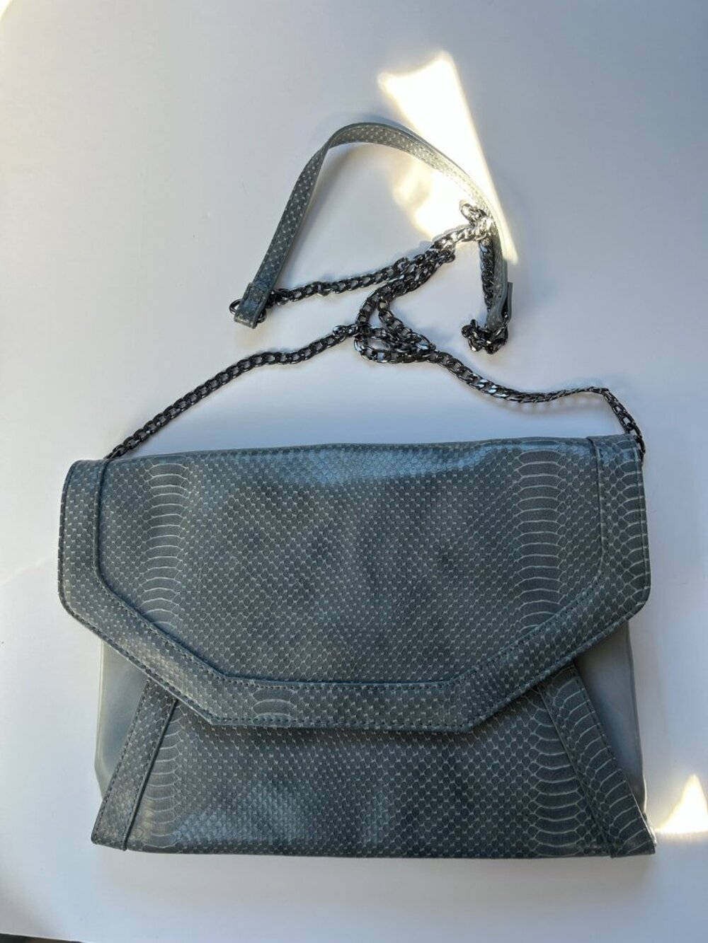Target Limited Edition Grey Snake Embossed Crossbody Bag